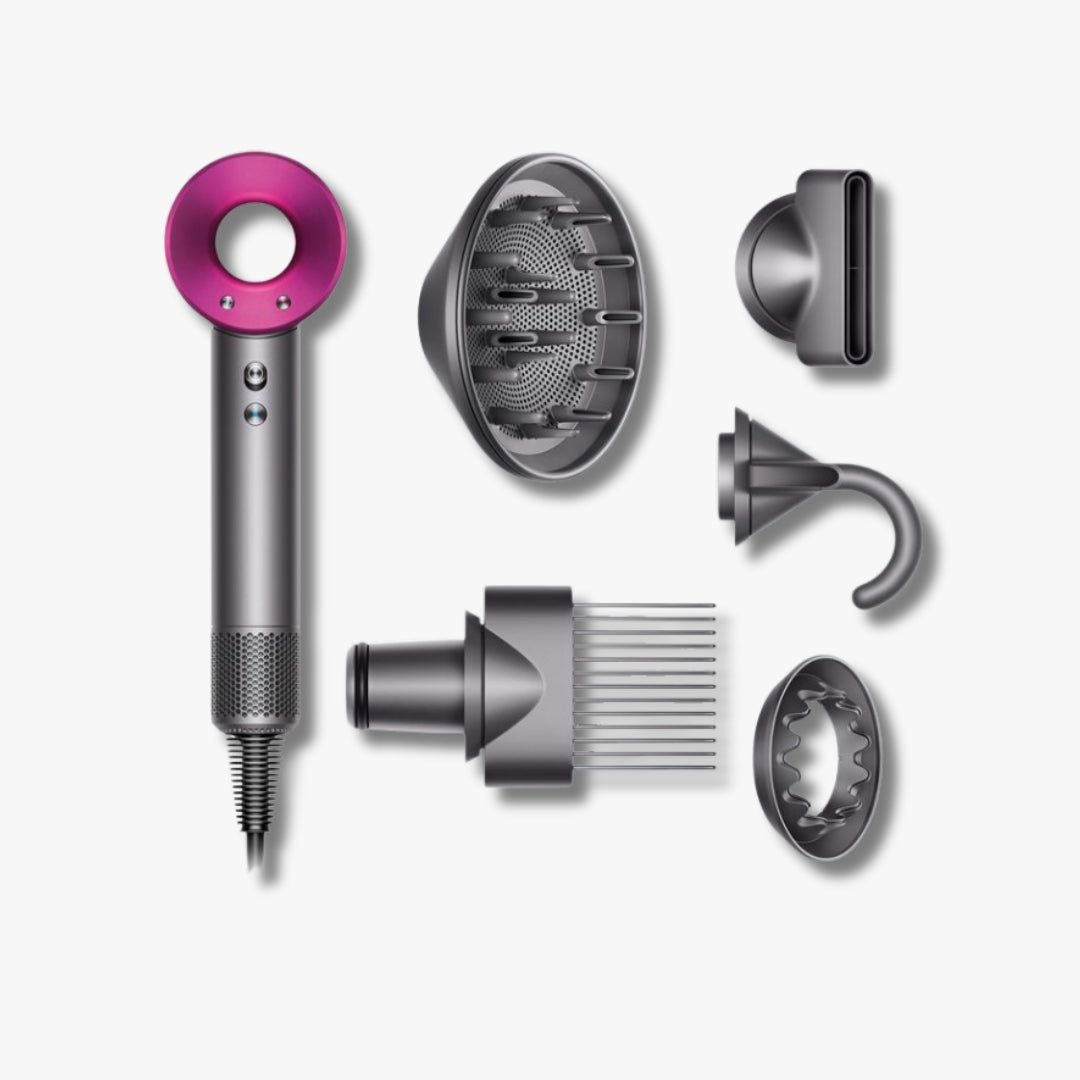 DYSON ASCIUGACAPELLI HD07 SUPERSONIC HAIR DRYER 1600W GRIGIO/FUCSIA RICONDIZIONATO